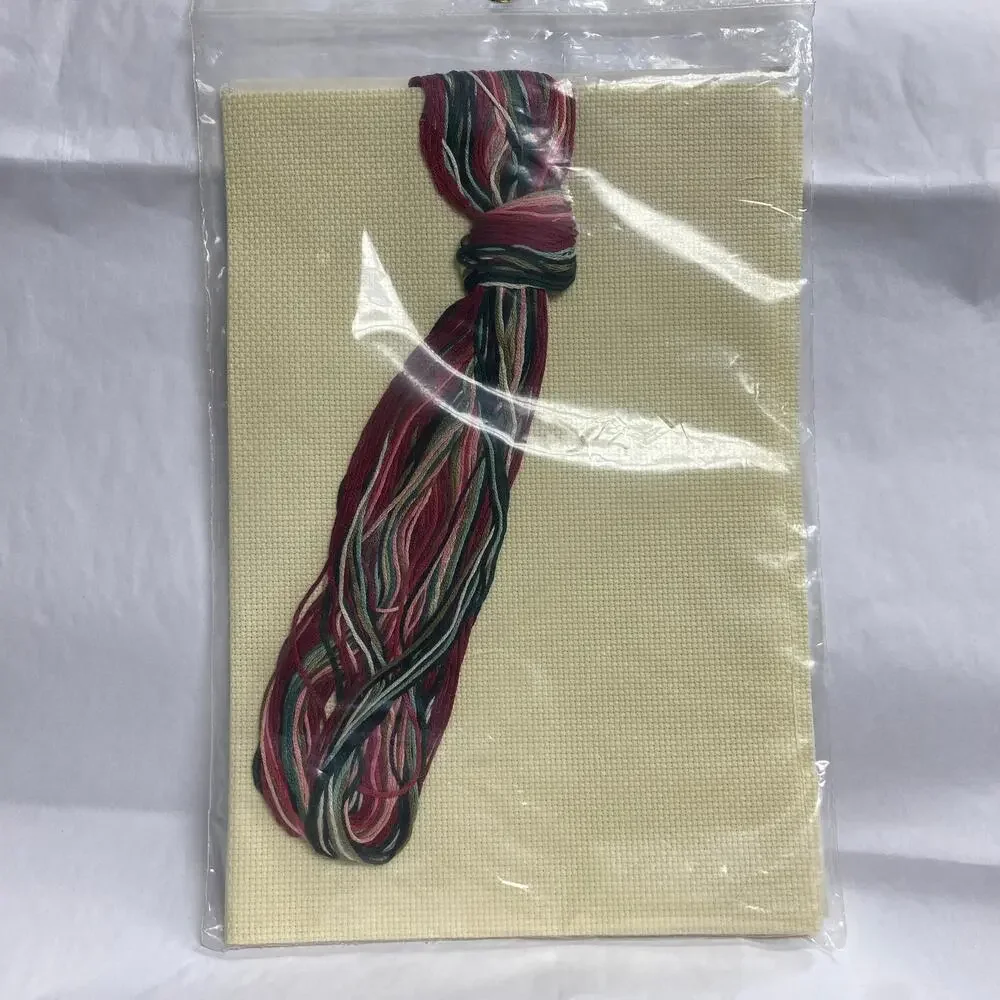 Vintage Astor Place Red Tapestry Angel 7.5x10 Counted Cross Stitch Kit